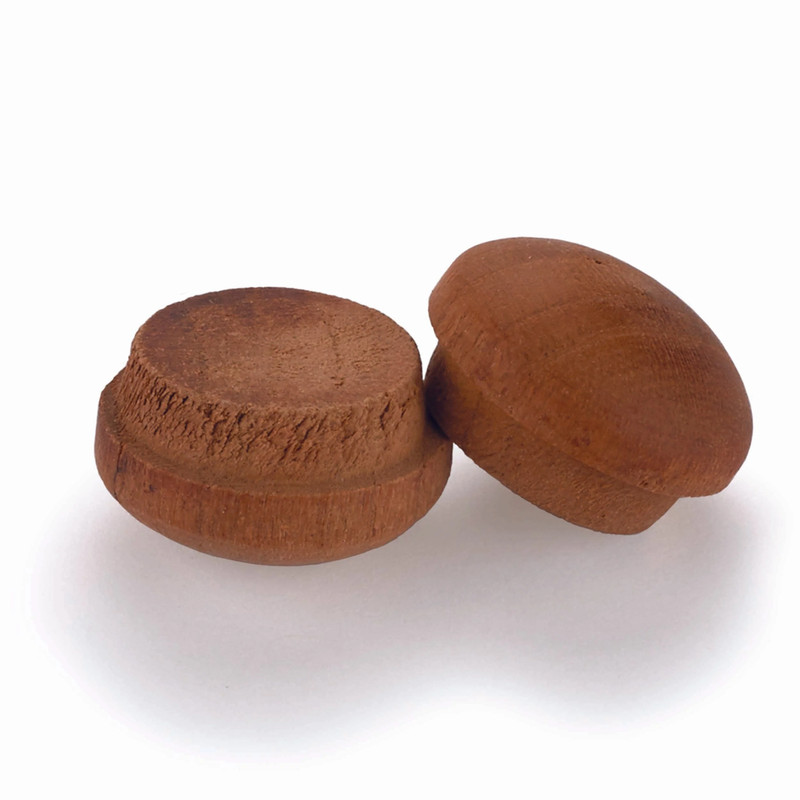 Button Top Screw Hole Plug - Diameter:1/2" - Species:Cherry - Pieces:12-Piece